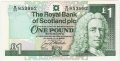 Royal Bank Of Scotland Plc 1 And 5 Pounds 1 Pound, 24. 2.1993